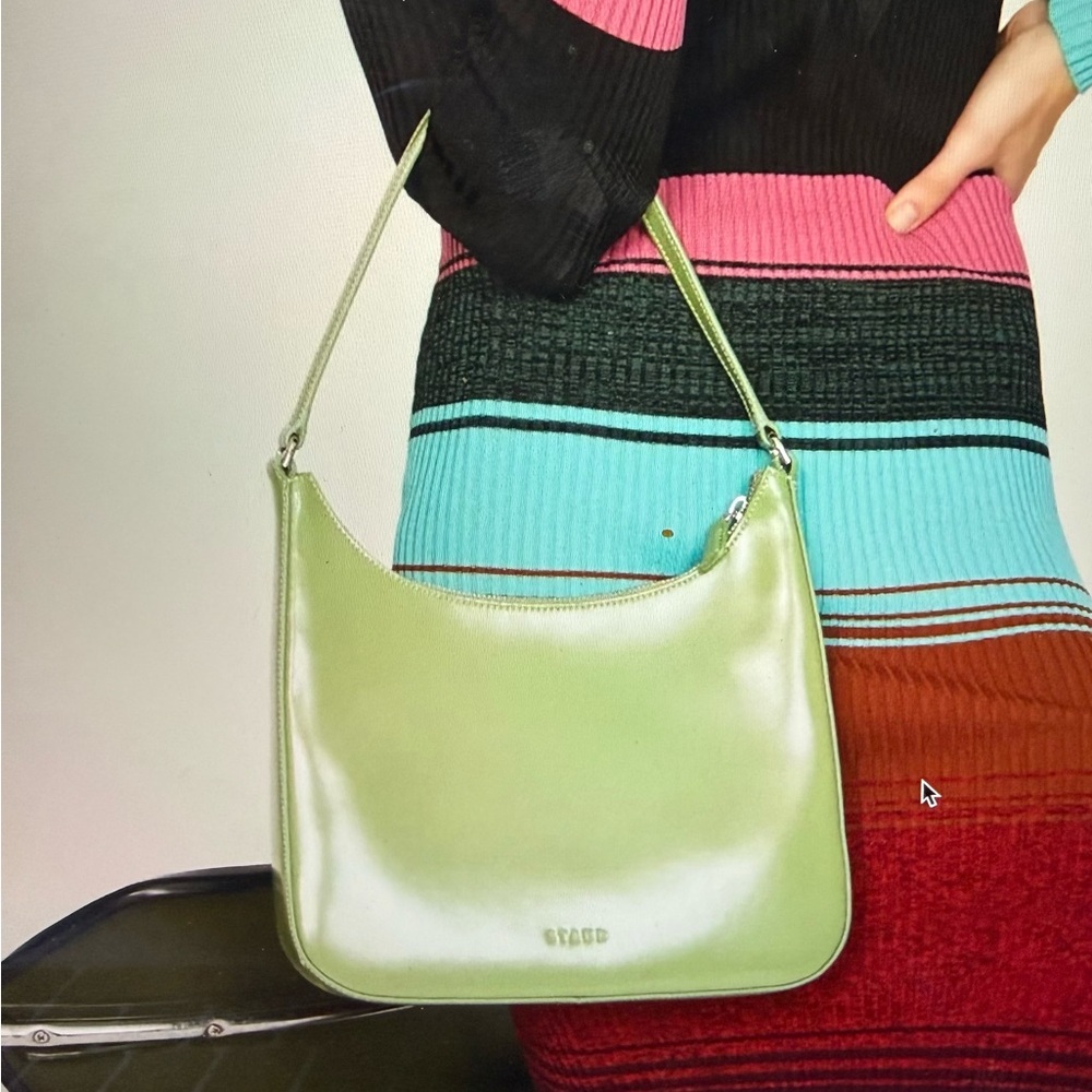 STAUD ALEC BAG GREEN SHOULDER PURSE